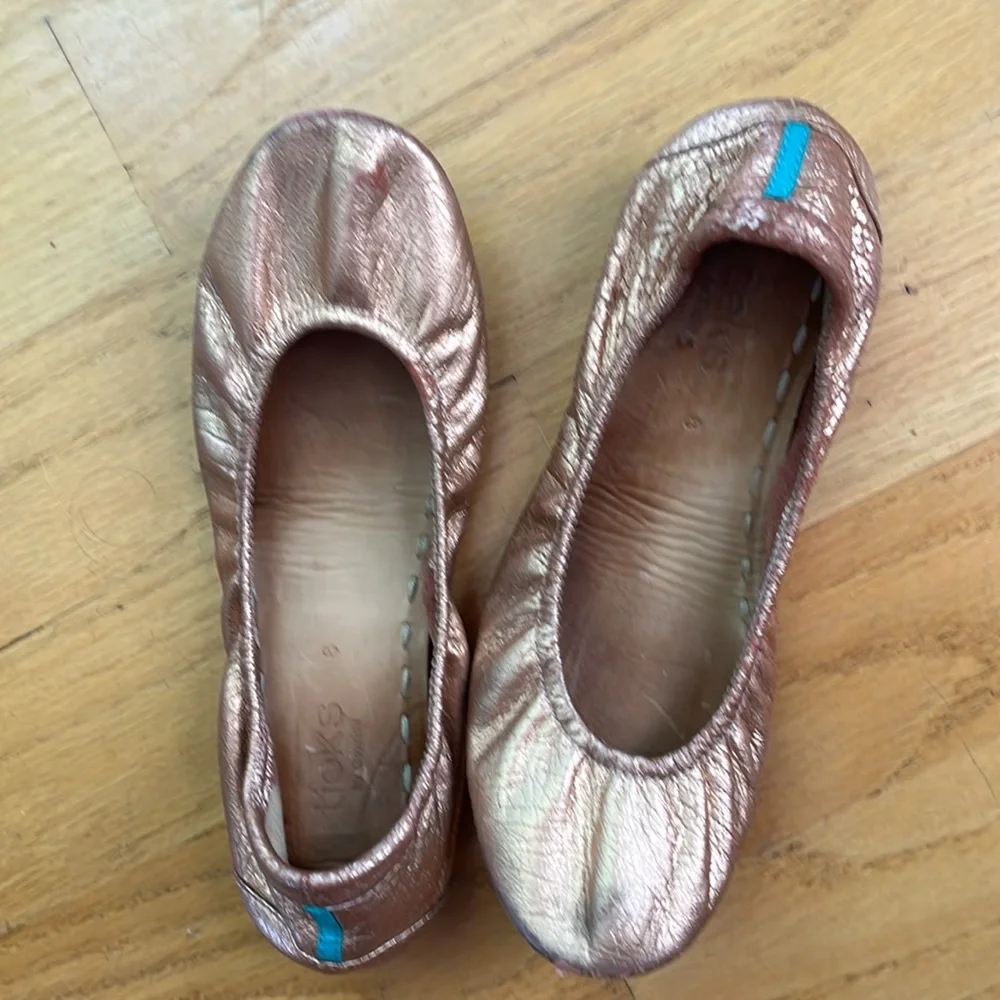 Tieks copper penny ballet flats size 8